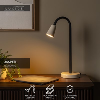 Lucide JASPER - Tischlampe - 1xGU10 - Beige | Essential